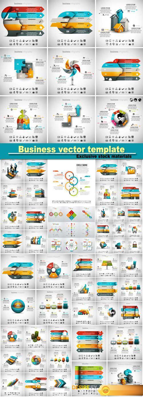 Vector illustration of different infographic templates