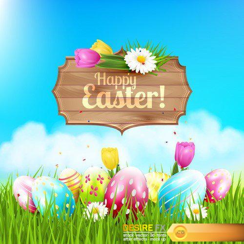 Easter greeting card 17X EPS
