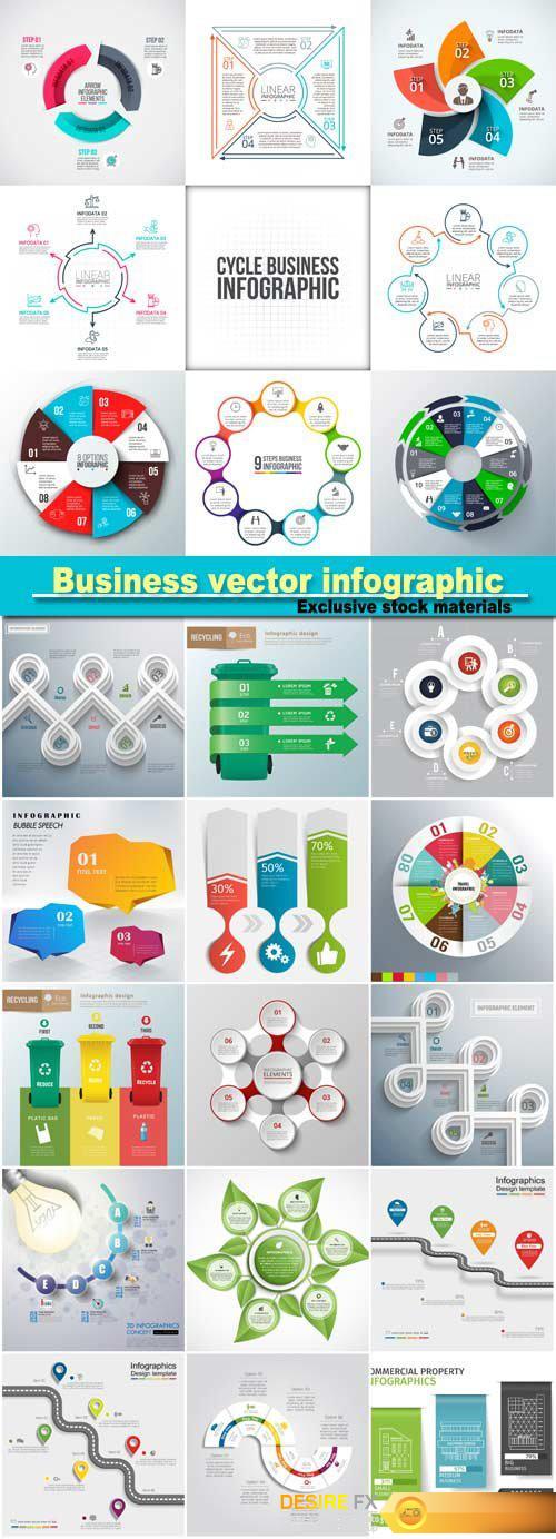 Business abstract vector infographic