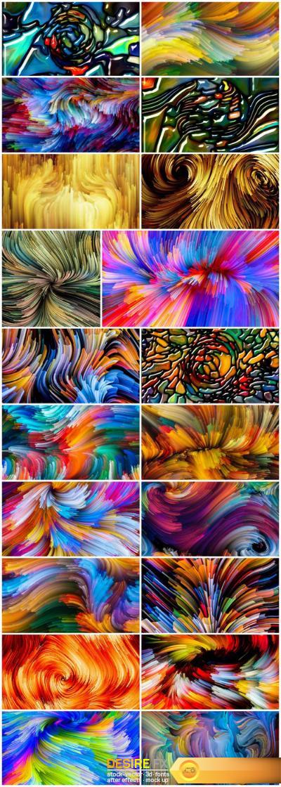 Exploding Color and Abstract Backgrounds 2 - Set of 20xUHQ JPEG Professional Stock Images