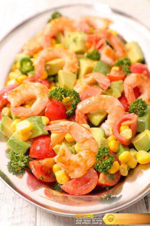 Salad with shrimp and assorted sauce 10X JPEG