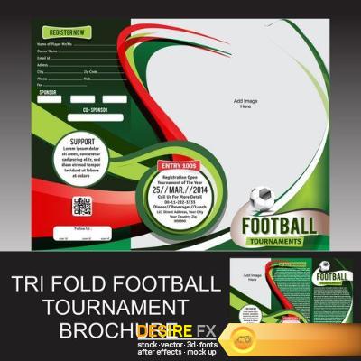 Abstract football flyer template design vector, 15 x EPS