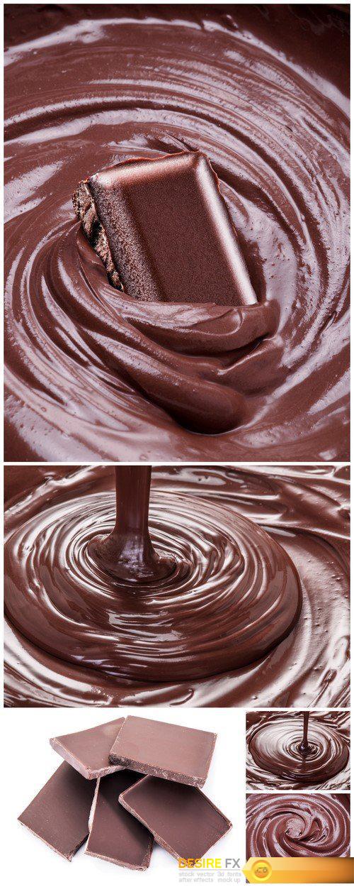 Melted chocolate or chocolate glaze 5X JPEG