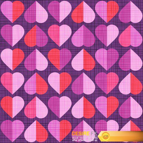 Hearts Background 6X EPS