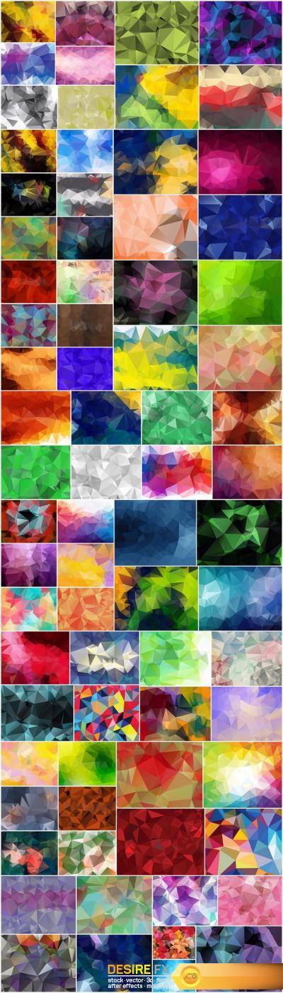 Polygonal abstract triangular background - 75xEPS