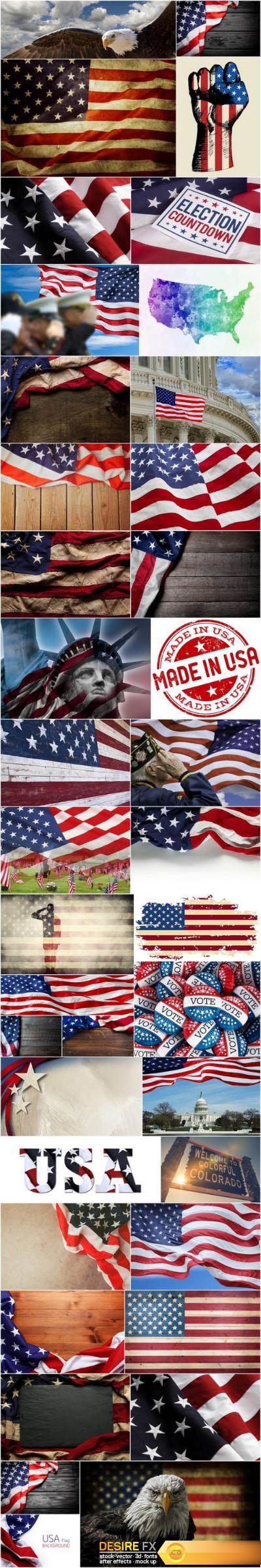 U.S. Style - American Patriot, Set of 39xUHQ JPEG Professional Stock Images