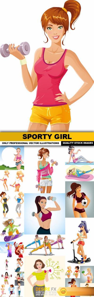 Sporty Girl - 25 Vector
