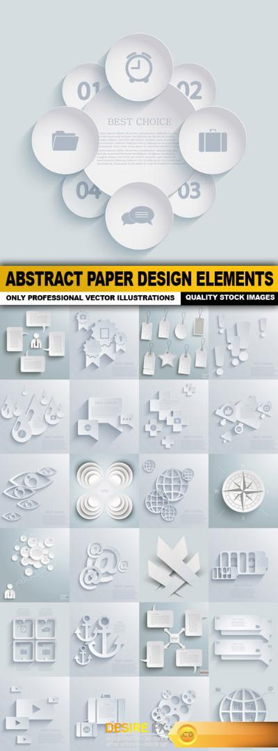 Abstract Paper Design Elements - 25 Vector