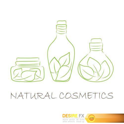 Vector natural cosmetics shop products 9X EPS