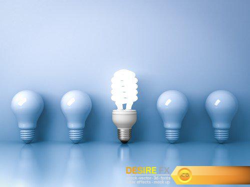 Energy saving light bulb 3D rendering 15X JPEG