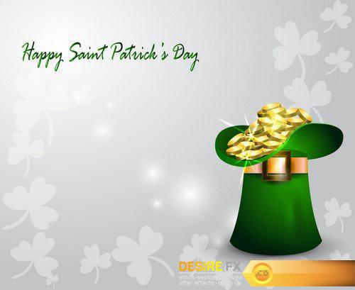 Happy Saint Patrick\'s Day Greeting Card  19X EPS