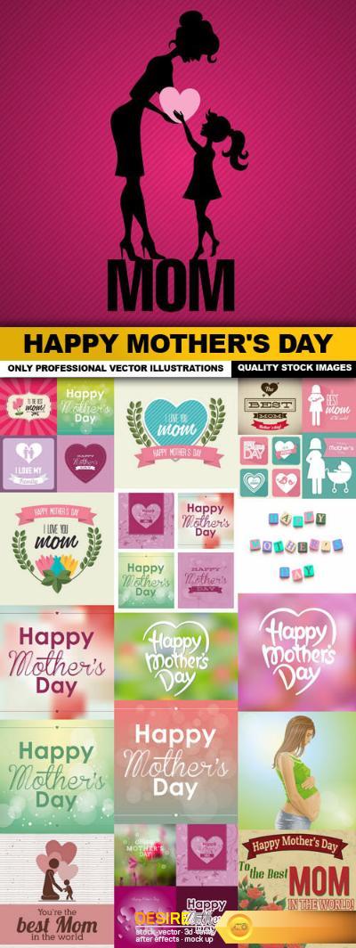 Happy Mother's Day -25 Vector