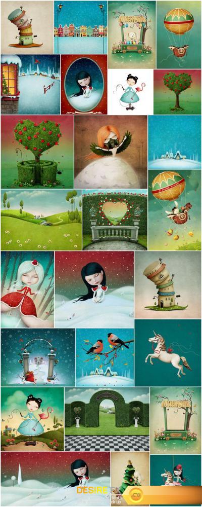 Fairy Fantasy and Illustrations 2 - Set of 26xUHQ JPEG Professional Stock Images