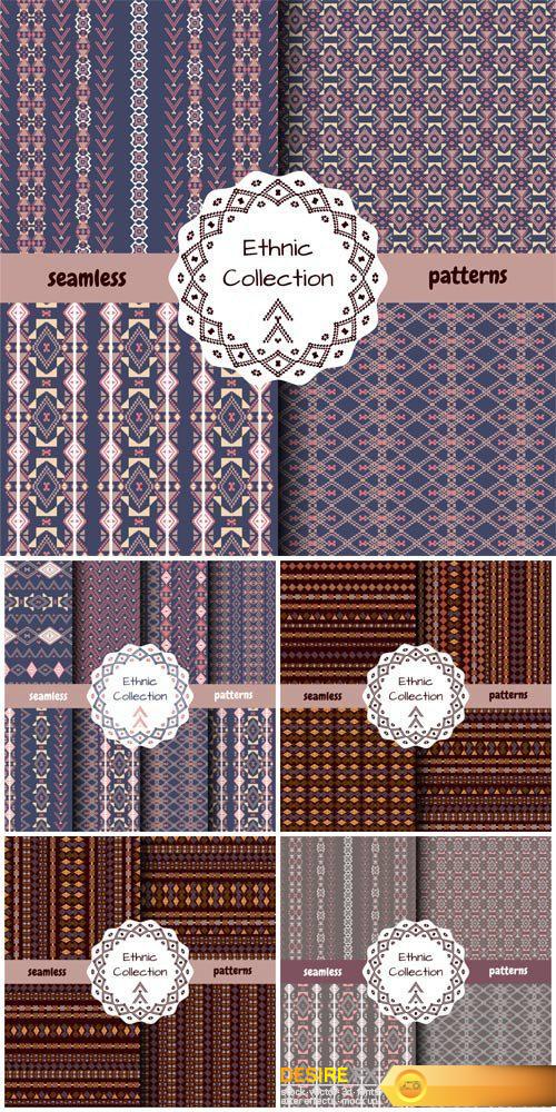 Ethnic vector patterns  collection