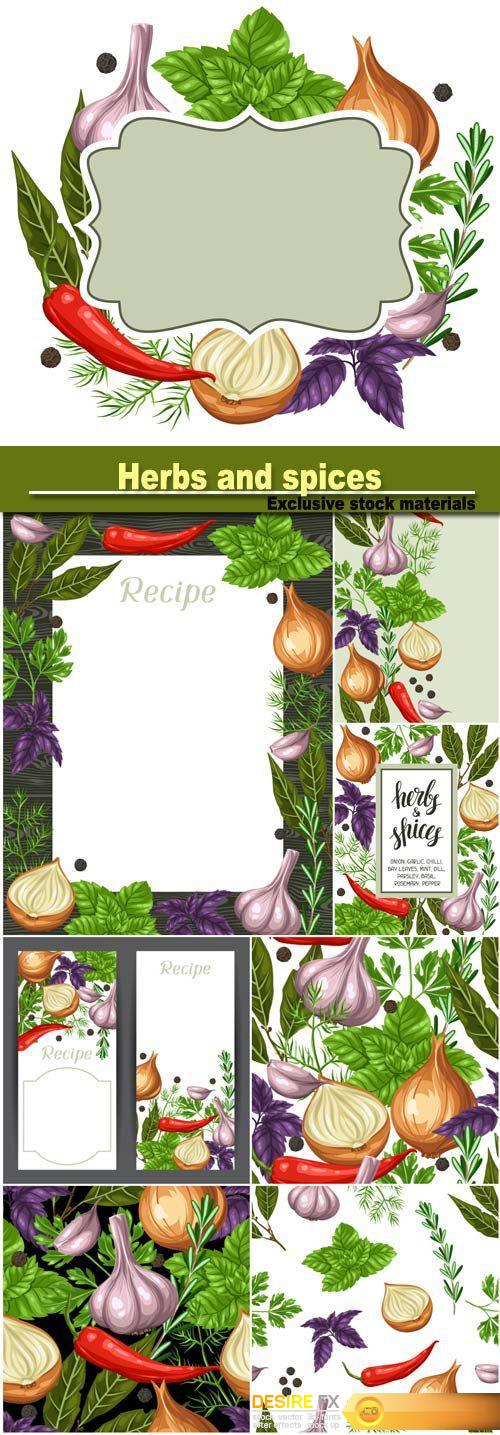 Frame design with various herbs and spices