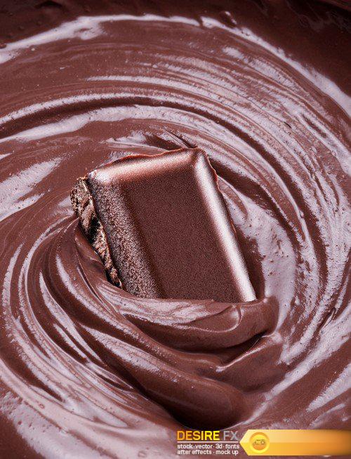 Melted chocolate or chocolate glaze 5X JPEG