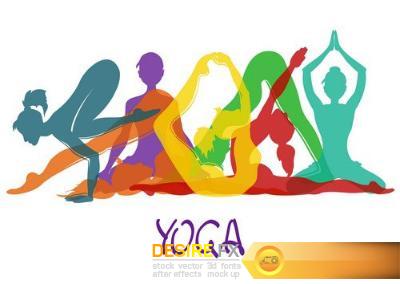 Yoga studio vector, 15 x EPS