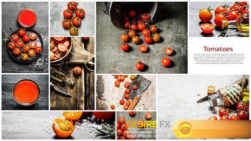 Food collage of fresh tomato and vegetables #3  7X JPEG