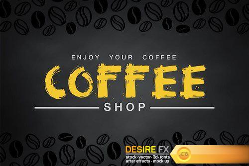 Coffee illustration abstract and background 18X JPEG