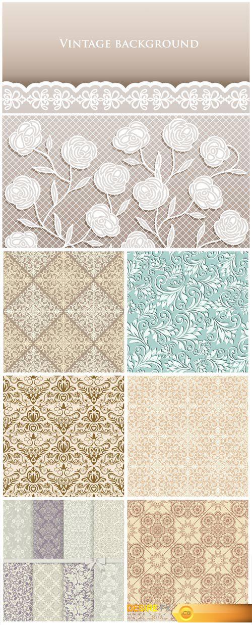 Classic vintage seamless pattern, vector backgrounds