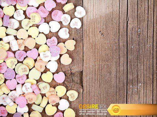 Heart Candy Valentine background 15X JPEG