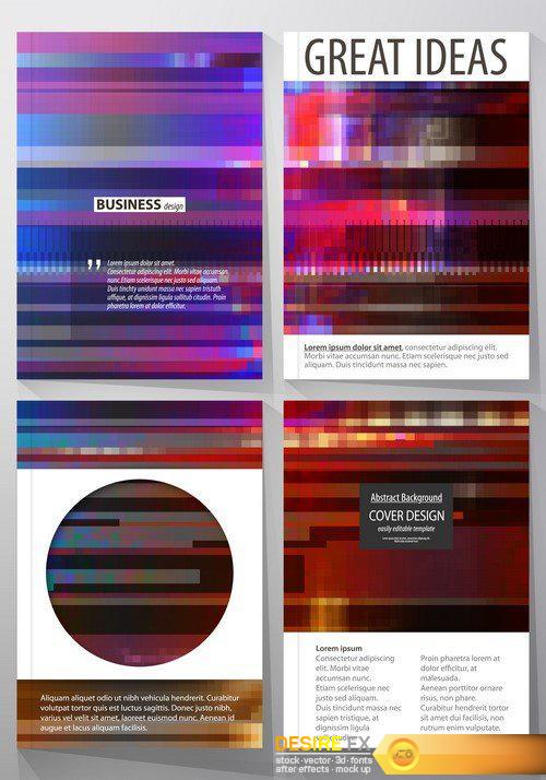 Cover design template, abstract vector layout in A4 size 14X EPS