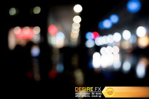 Night lights of the city Blurred Background 7X JPEG