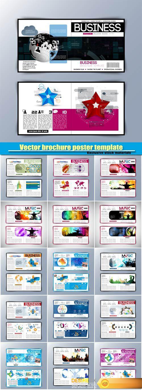 Vector brochure poster template