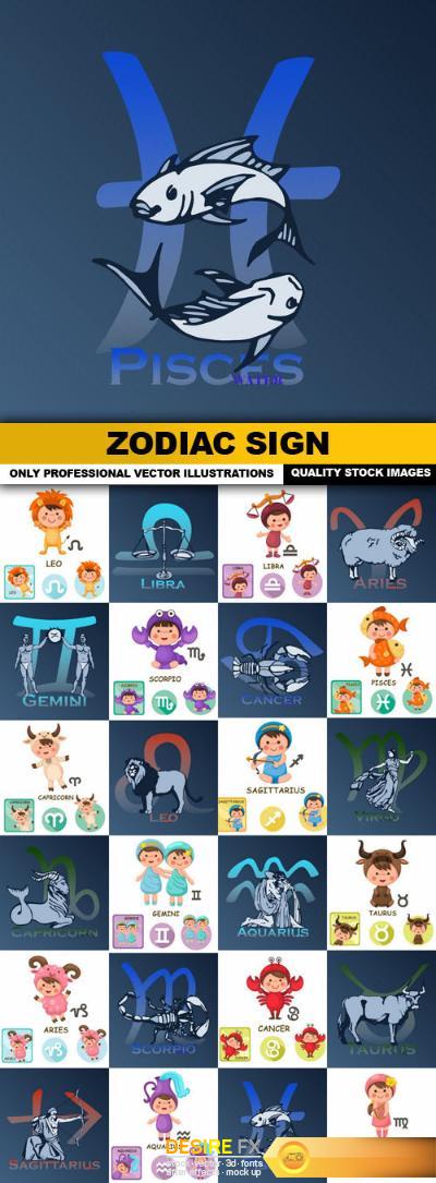 Zodiac Sign - 24 Vector