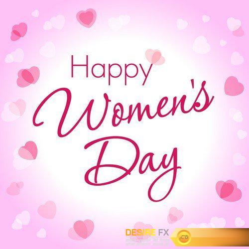 Happy Women\'s day 8 march card 17X EPS
