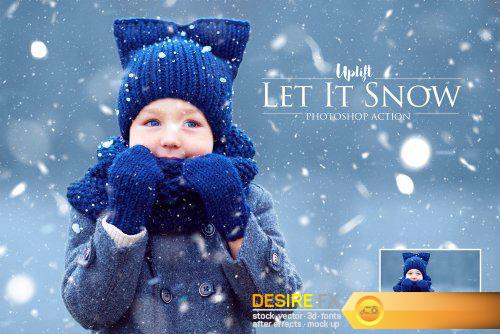 CreativeMarket Let It Snow! Photoshop Action 1120372