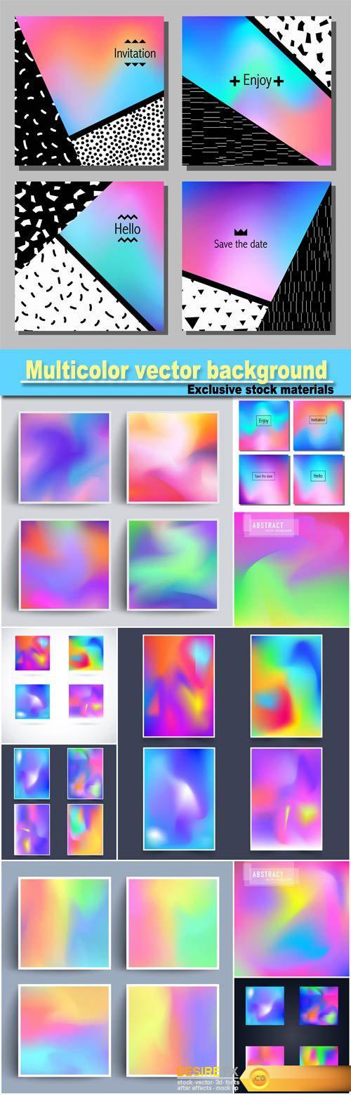 Multicolor vector background, for gift card, cover, poster