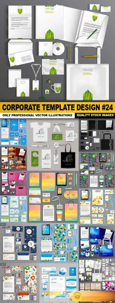 Corporate Template Design #24 - 20 Vector
