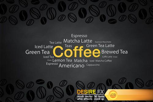 Coffee illustration abstract and background 18X JPEG