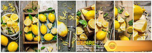 Food collage of fresh melon and lemon #4  9X JPEG