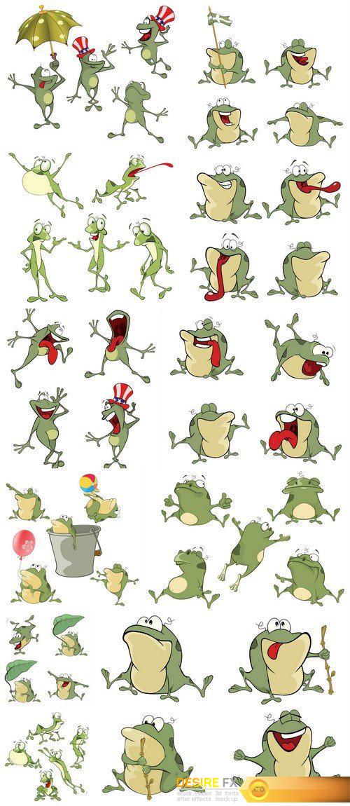 Cartoon toads 11X EPS