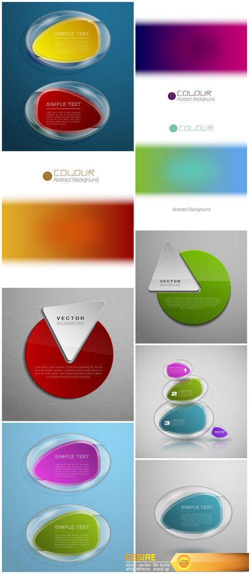 Colorful backgrounds abstract 9X EPS
