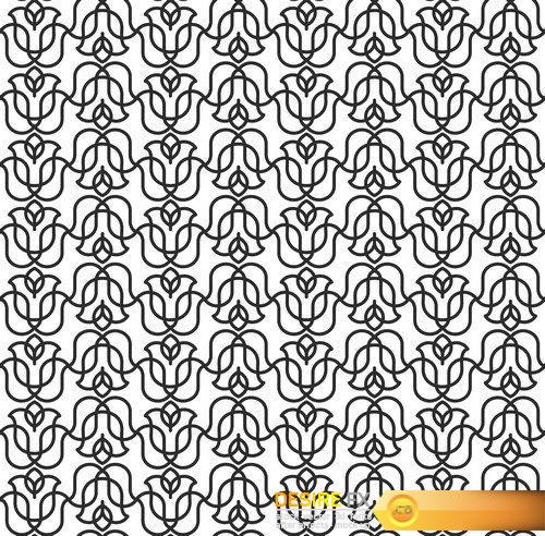 Retro abstract colorful seamless pattern 16X EPS