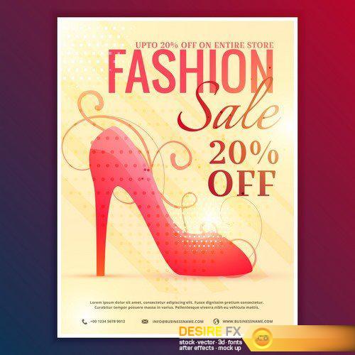 Stylish sale banner design with offer details for promotion 15X EPS