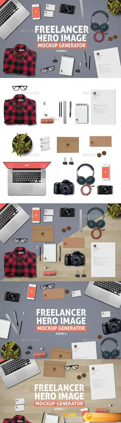 Freelancer Hero Image Mockup Generator 15759098