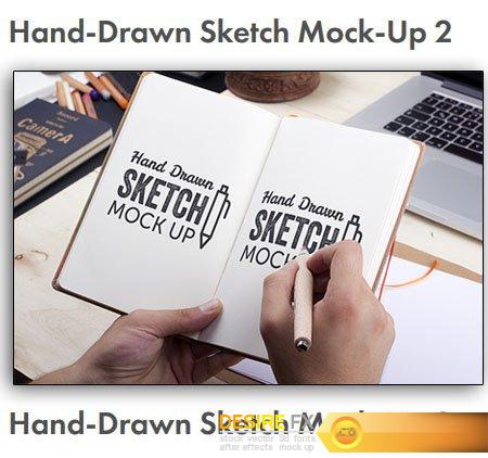 Hand Drawn Sketch PSD MockUp 2 (CS4+)
