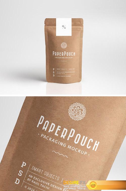 PSD Mock-Up - Paper Pouch Packaging