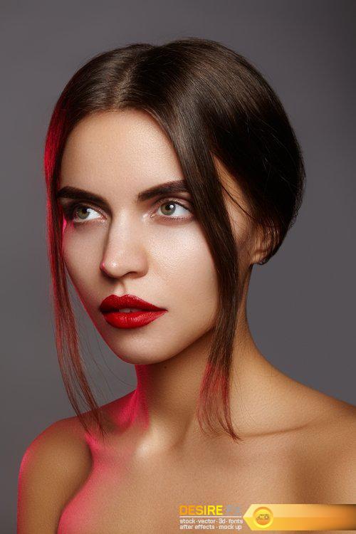 Beautiful model with fashion makeup - 7 UHQ JPEG