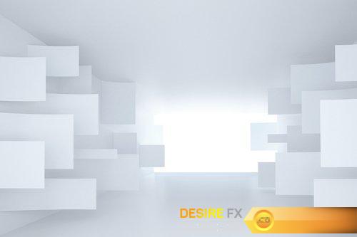 3d illustration. White abstract architectural background - 40 UHQ JPEG