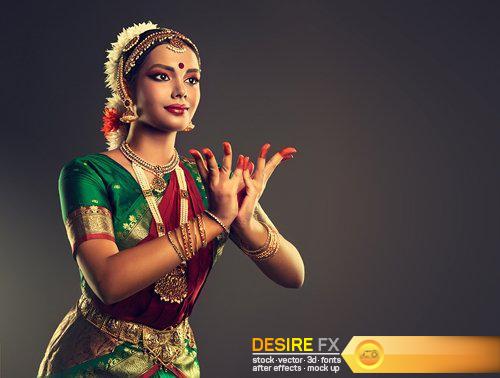 Beautiful indian girl dancer of Indian classical dance bharatanatyam - 6 UHQ JPEG