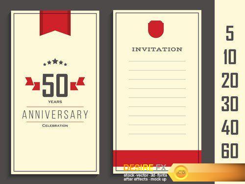 Anniversary invitation cards - 21 EPS