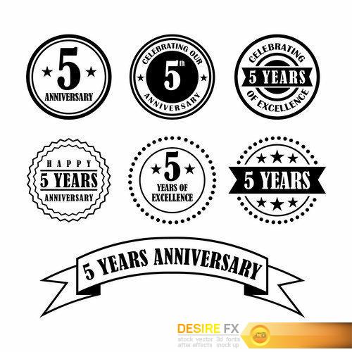 Anniversary labels - 13 EPS