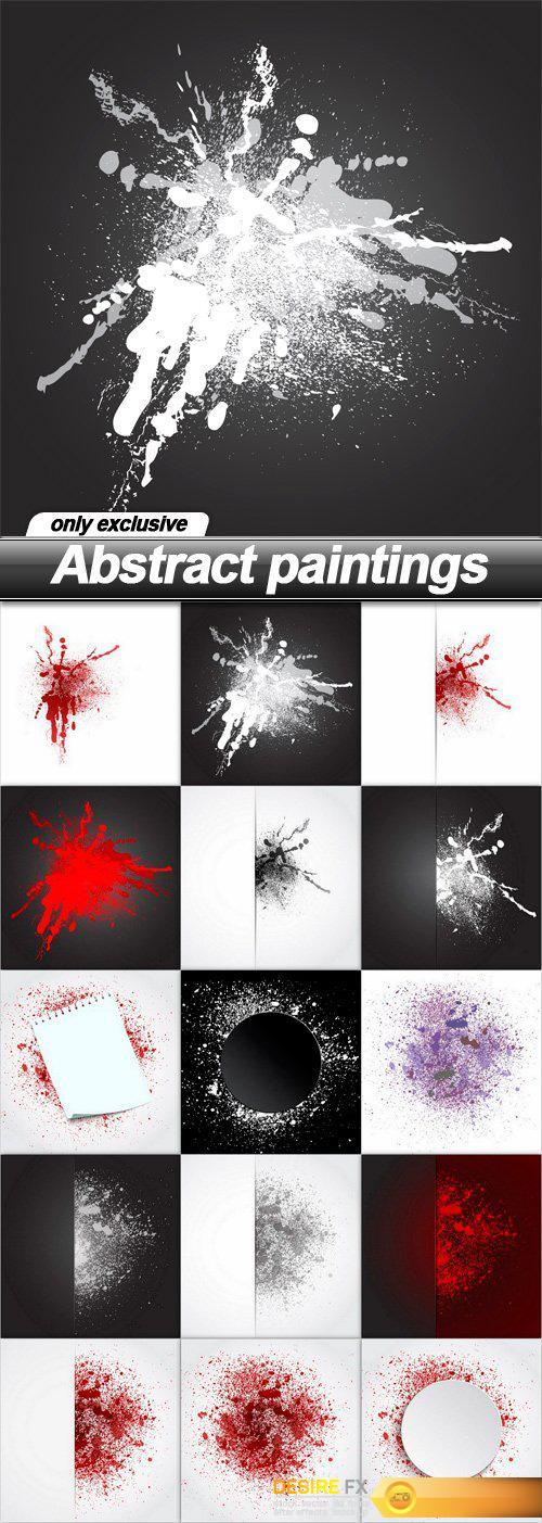 Abstract paintings - 15 EPS