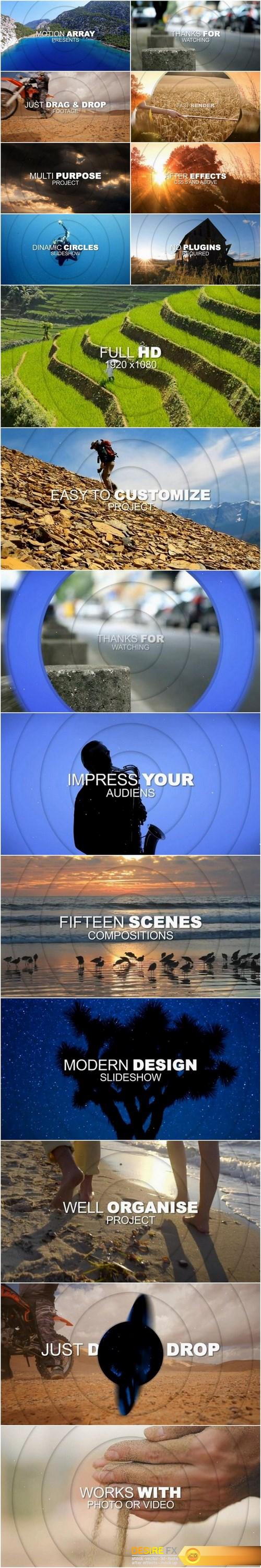 Dynamic Circles Slideshow After Effects Templates