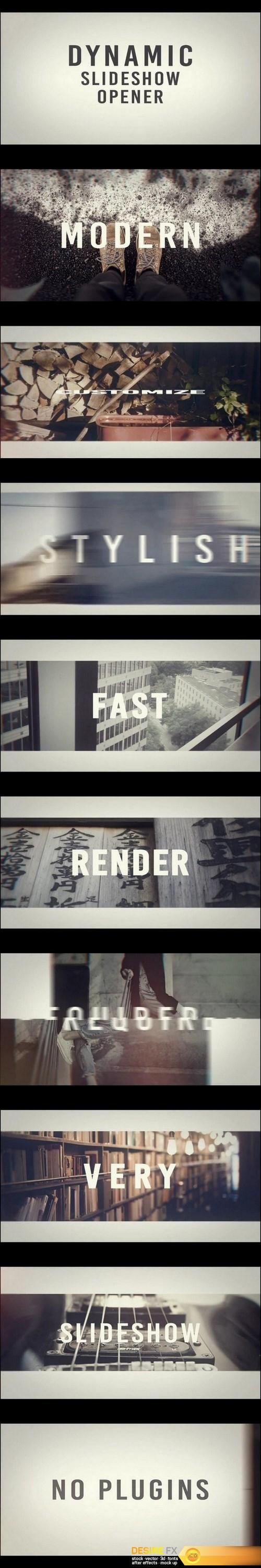 Dynamic Slideshow Opener After Effects Templates